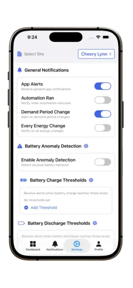 Grid Getter iOS app - push notifications for energy alerts