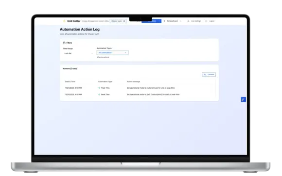 Grid Getter energy analytics - detailed usage patterns and history